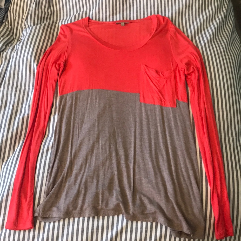 Anthropologie two-toned long sleeve top